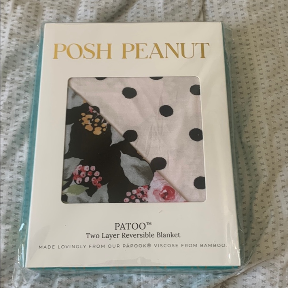 Posh Peanut two layer reversible baby blanket